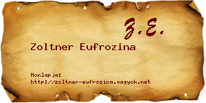 Zoltner Eufrozina névjegykártya
